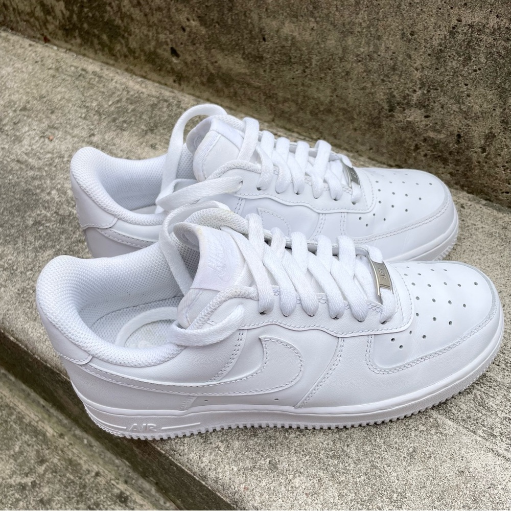Nike Air Force 1 Sneakers White Women’s Size US 6.5 EUR 37 CM 23.5 Authentic - Picture 5 of 7